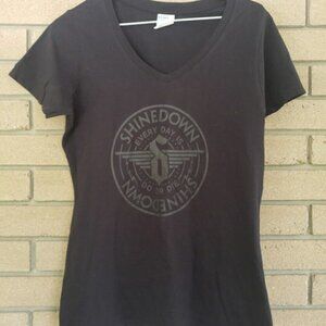 Black Shine Down Rock T-Shirt Size: Small